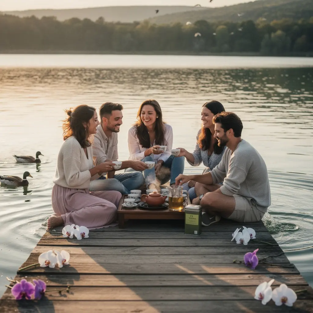 Orchidea virágok, amelyek az Oolong tea ízét idézik fel.