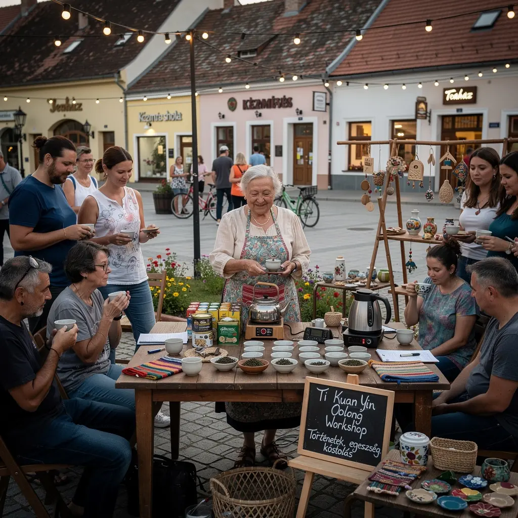 Ti Kuan Yin tea készítési folyamata, a levelek áztatása közben.