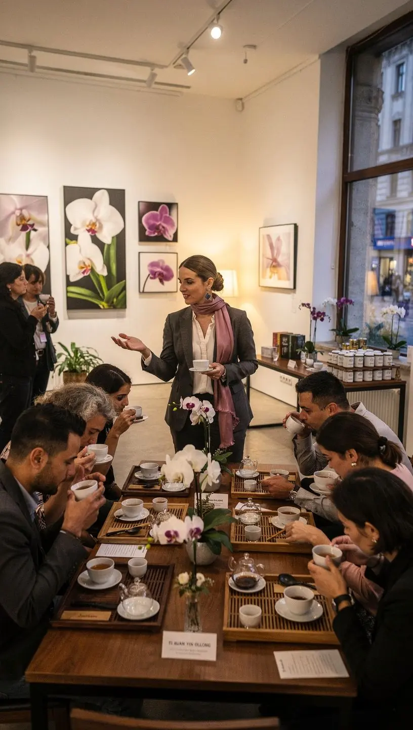 Ti Kuan Yin Oolong tea szertartás, ahol a tea készítése hagyományos módon történik, figyelmesen és szeretettel.