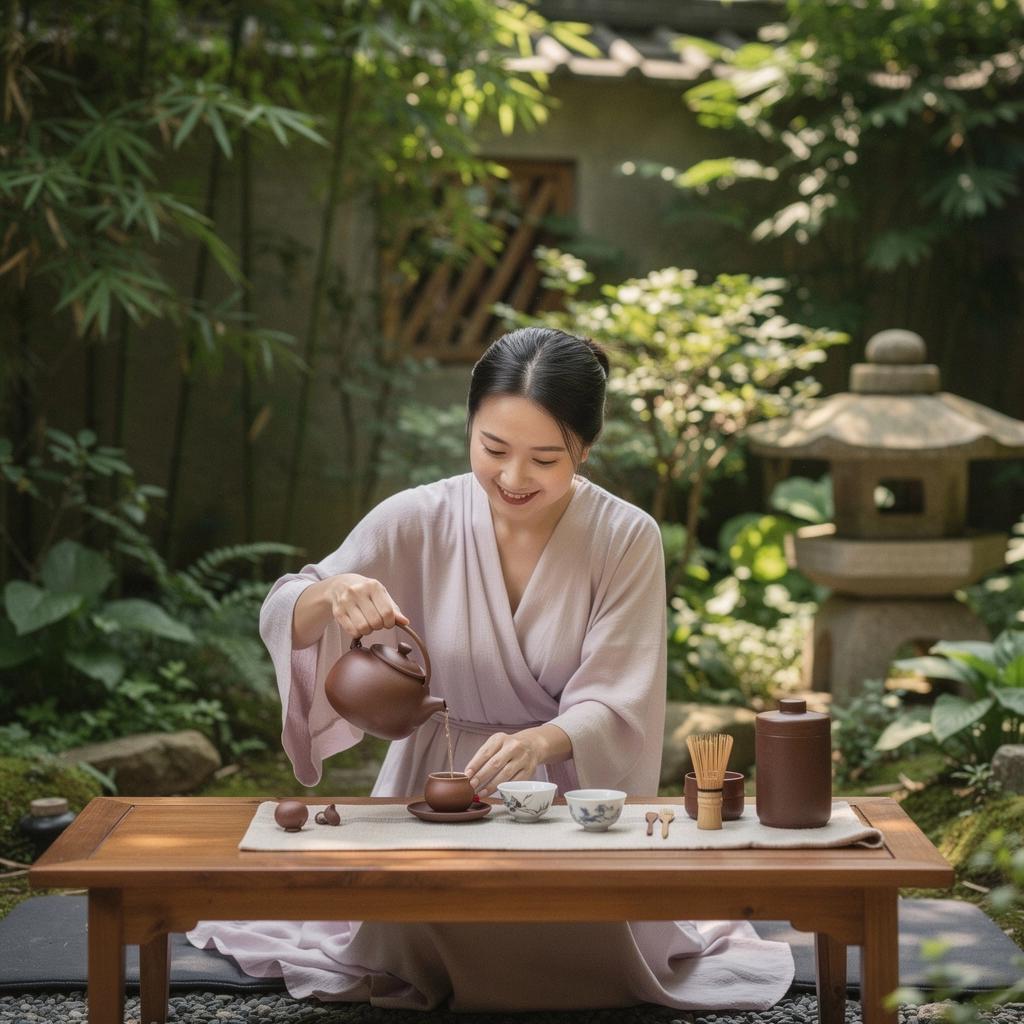 Friss orchidea virágok díszítik a teázás környezetét.